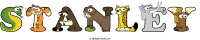 stanley animal word art
