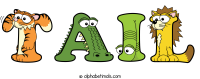 tail animal word art