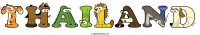 thailand animal word art