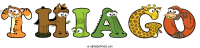 thiago animal word art