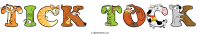 tick-tock animal word art