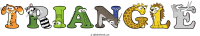 triangle animal word art
