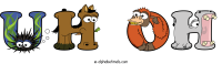 uh-oh animal word art