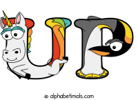 up animal word art