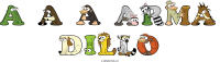 a-a-a-arma-dillo spelled using animal alphabet letters