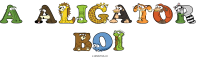 a-aligator-boi animal word art