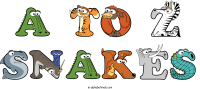 a-to-z-snakes animal word art