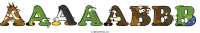 aaaaabbb animal word art
