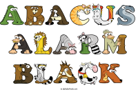 abacus-alarm-black animal word art
