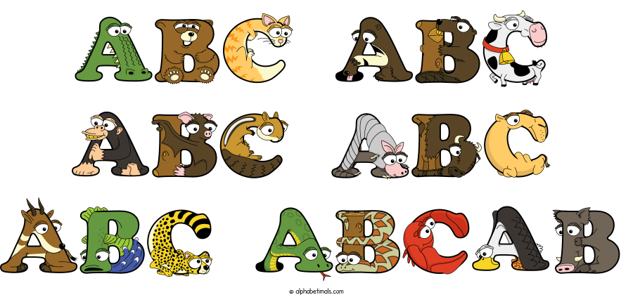 Abc Abc Abc Abc Abc Abcab animal word art spelling Abc Abc Abc Abc Abc Abcab with Alphabetimals - cartoon alphabet animals