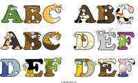 abc-abc-abc-def-def-def animal word art
