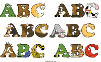 abc-abc-abcabc-abc-abc animal word art