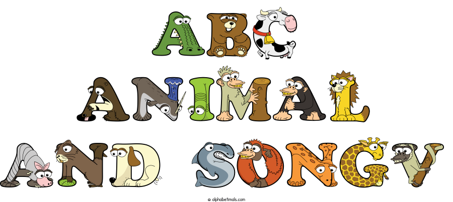 Abc Animal And Songv animal word art spelling Abc Animal And Songv with Alphabetimals - cartoon alphabet animals