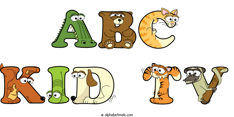 Abc Kid Tv animal word art spelling Abc Kid Tv with Alphabetimals - cartoon alphabet animals