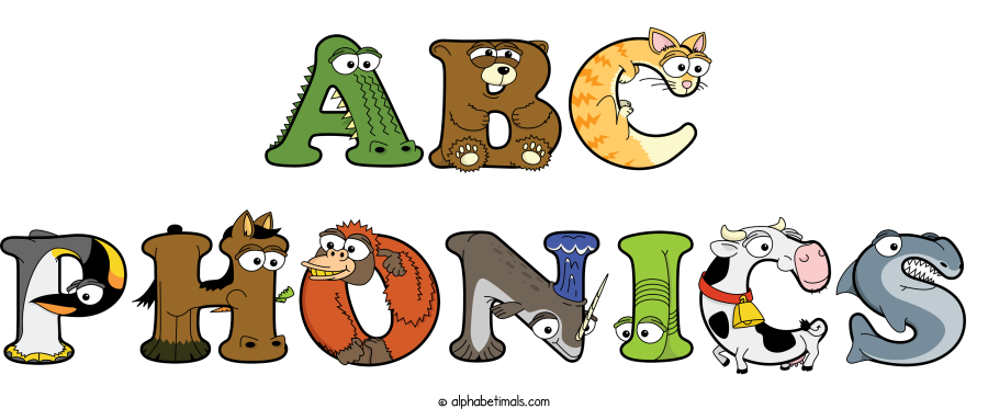 Abc Phonics animal word art spelling Abc Phonics with Alphabetimals - cartoon alphabet animals