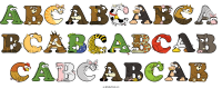 abcabcabca-bcabcabcab-cabcabcab animal word art