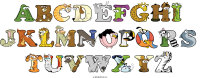 abccdefghi-jklmnopqrs-tuvwxyz animal word art