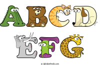 abcd-efg animal word art