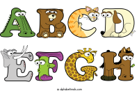 abcd-efgh animal word art