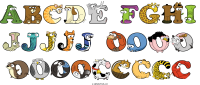 abcde-fghi-jjjjj-oooo-ooooccccc animal word art