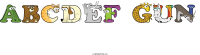 abcdef-gun animal word art