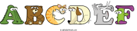 abcdef animal word art