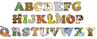 abcdefg-hijklmop-qrstuvwxy animal word art
