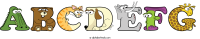 abcdefg animal word art