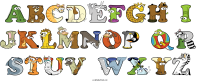 Abcdefgh I Jklmnop Qr Stuv Wxyz animal word art