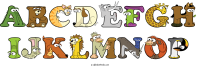abcdefgh-ijklmnop animal word art