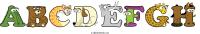 abcdefgh animal word art