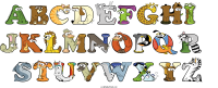 Abcdefghi  Jklmnopqr  Stuvwxyz animal word art