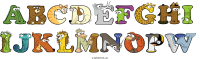 abcdefghi-ijklmnopw animal word art