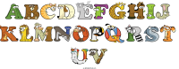 abcdefghij-klmnopqrst-uv animal word art