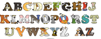 abcdefghij-klmnopqrst-uvwxyz-az animal word art