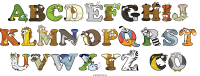 abcdefghij-klmnopqrst-uvwxyz-co animal word art