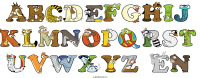 abcdefghij-klmnopqrst-uvwxyz-en animal word art