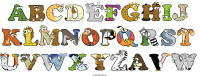 abcdefghij-klmnopqrst-uvwxyzavw animal word art