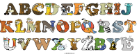 abcdefghij-klmnopqrst-uvwxyzbye animal word art