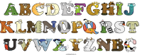 abcdefghij-klmnopqrst-uvwxyznbc animal word art