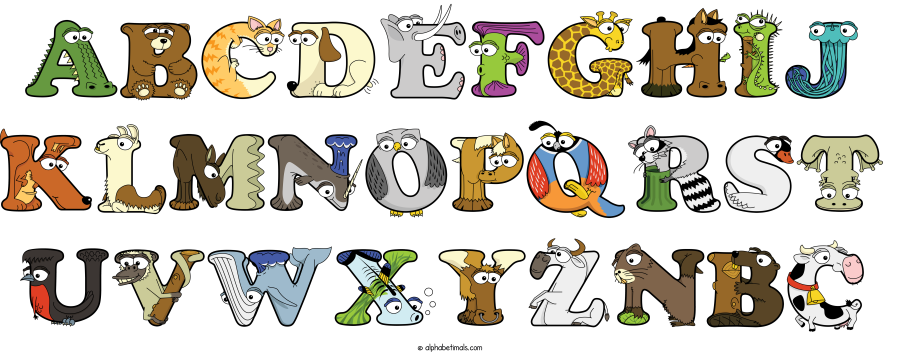 Abcdefghij Klmnopqrst Uvwxyznbc animal word art spelling Abcdefghij Klmnopqrst Uvwxyznbc with Alphabetimals - cartoon alphabet animals