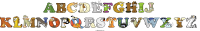 abcdefghij-klmnopqrstuvwxyz animal word art