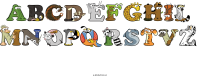 abcdefghil-mnopqrstvz animal word art