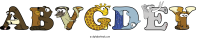 Abvgdey animal word art