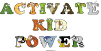 activate-kid-power spelled using animal alphabet letters