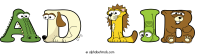 ad-lib animal word art