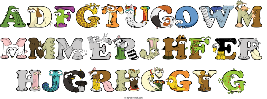 Adfgtugowm Mmmerjhfer Hjgrhggyg animal word art spelling Adfgtugowm Mmmerjhfer Hjgrhggyg with Alphabetimals - cartoon alphabet animals