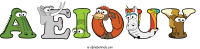 aeiouy animal word art
