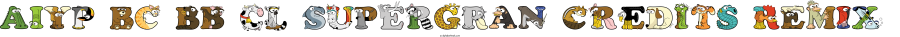 Aiyp Bc Bb Cl Supergran Credits Remix animal word art spelling Aiyp Bc Bb Cl Supergran Credits Remix with Alphabetimals - cartoon alphabet animals