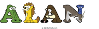 alan animal word art